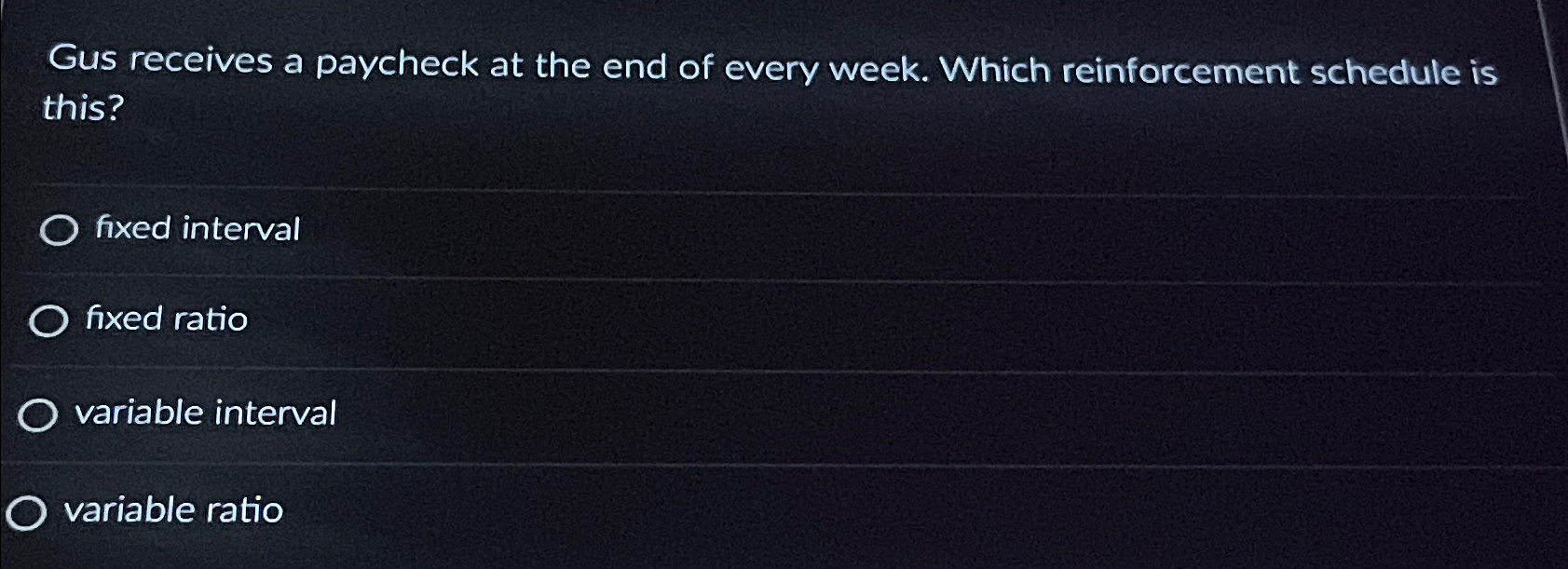 Solved Gus receives a paycheck at the end of every week. | Chegg.com