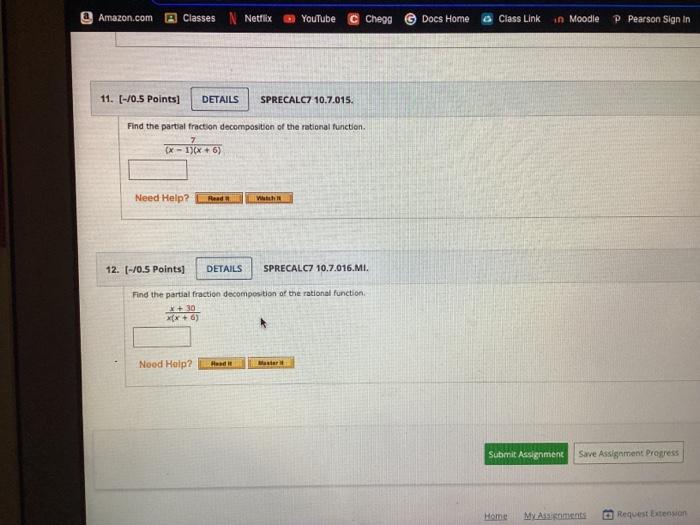 Solved Find the partial fraction decomposition of the | Chegg.com