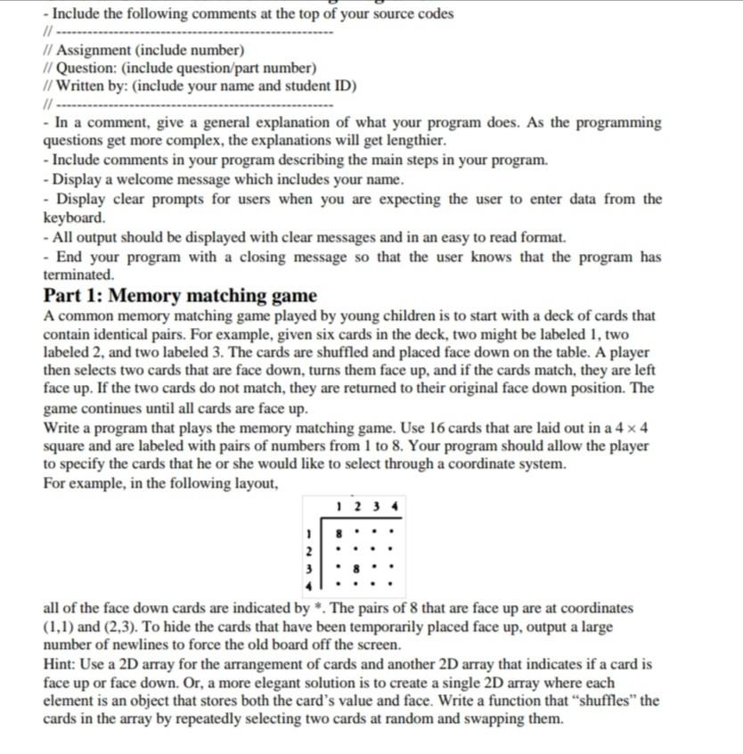 Solved JAVA PROGRAM - Include the following comments at the | Chegg.com