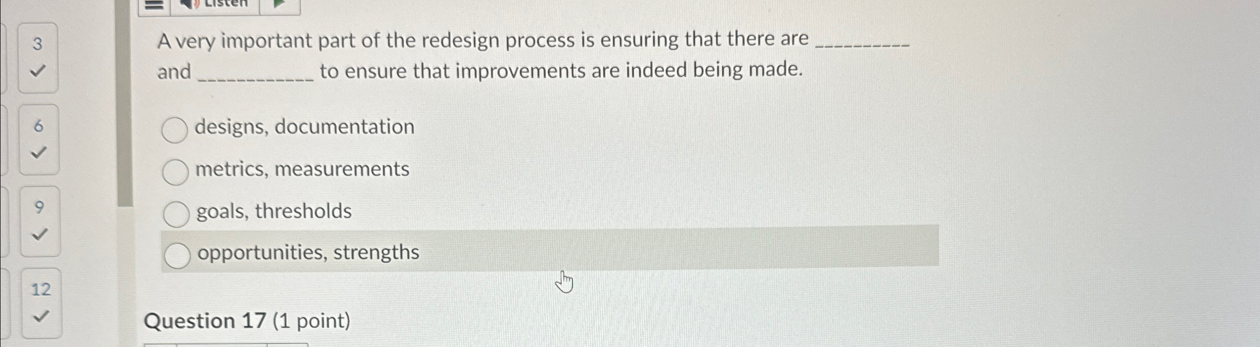 Solved 3A very important part of the redesign process is | Chegg.com