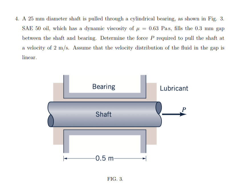 Solved 4. A 25 mm diameter shaft is pulled through a