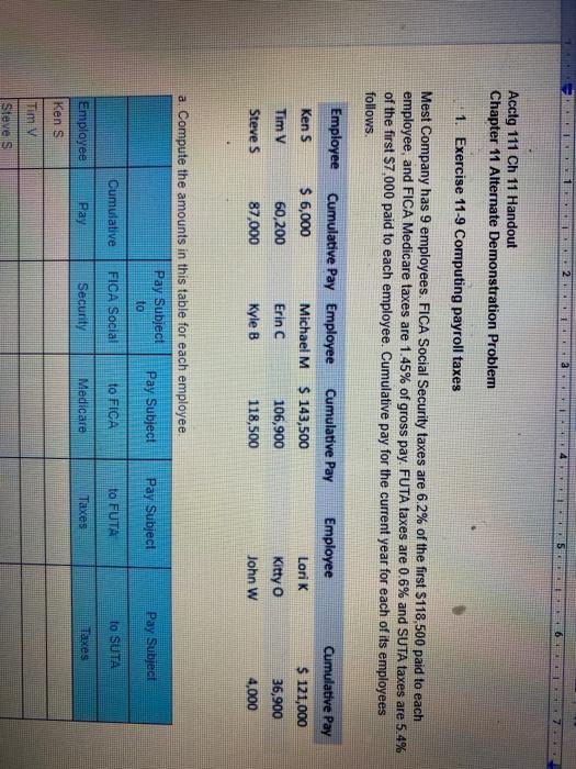 Solved 2 2 4 51 67 Acctg 111 Ch 11 Handout Chapter 11 | Chegg.com