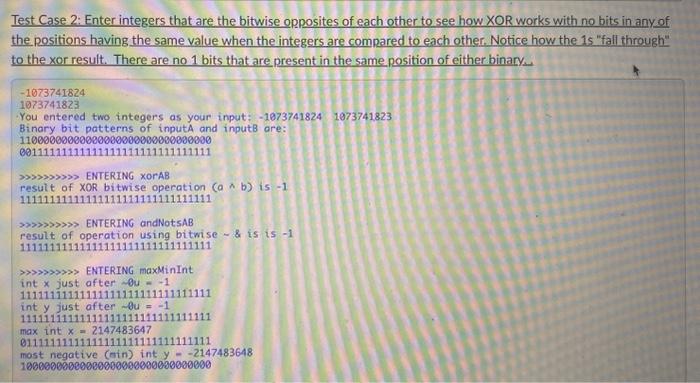 Solved Test Case 1: Enter two integers, 0 and 0 , as a | Chegg.com