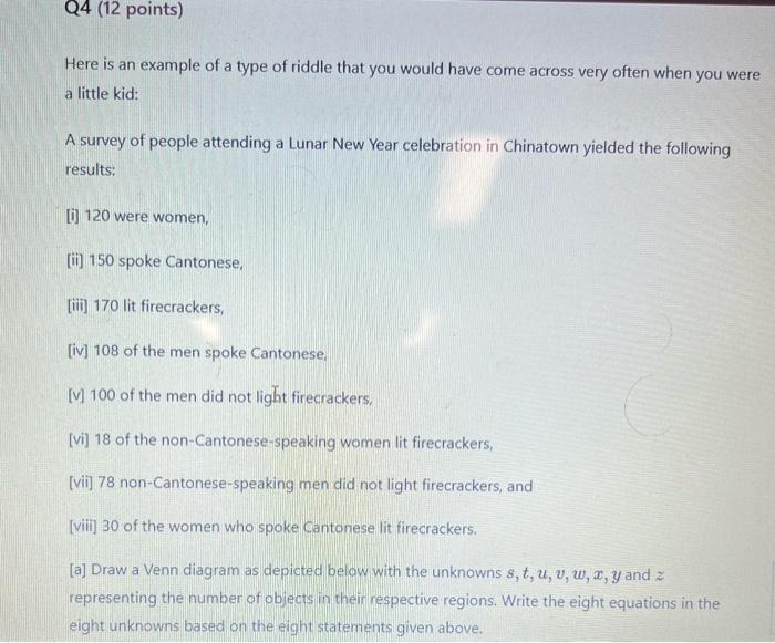 Solved Here is an example of a type of riddle that you would | Chegg.com