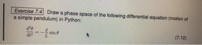 Solved Exercise 7.4 Draw a phase space of the following | Chegg.com