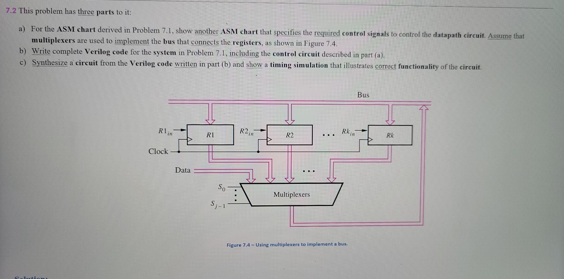 Solved 7.2 This problem has three parts to it: a) For the | Chegg.com