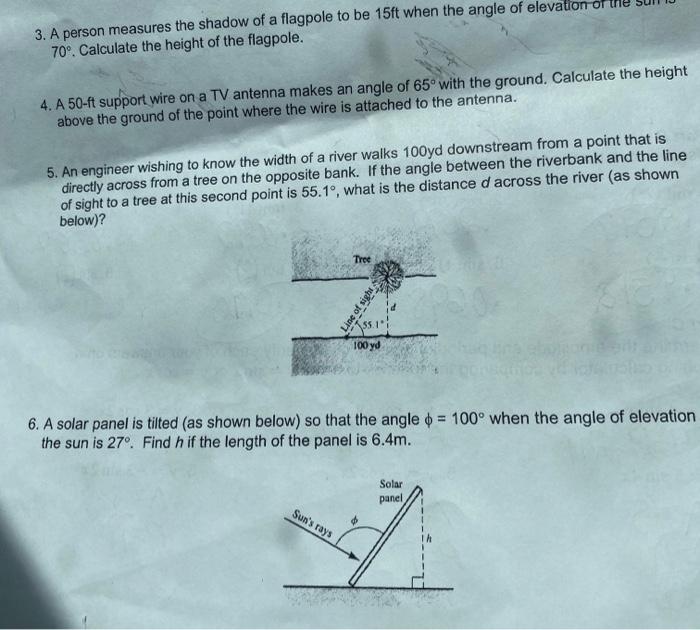 Solved 3. A person measures the shadow of a flagpole to be | Chegg.com