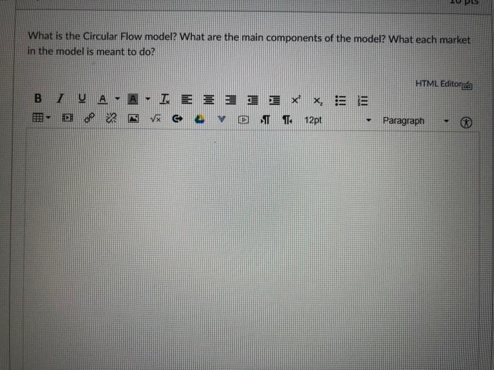 Solved What Is The Circular Flow Model? What Are The Main | Chegg.com