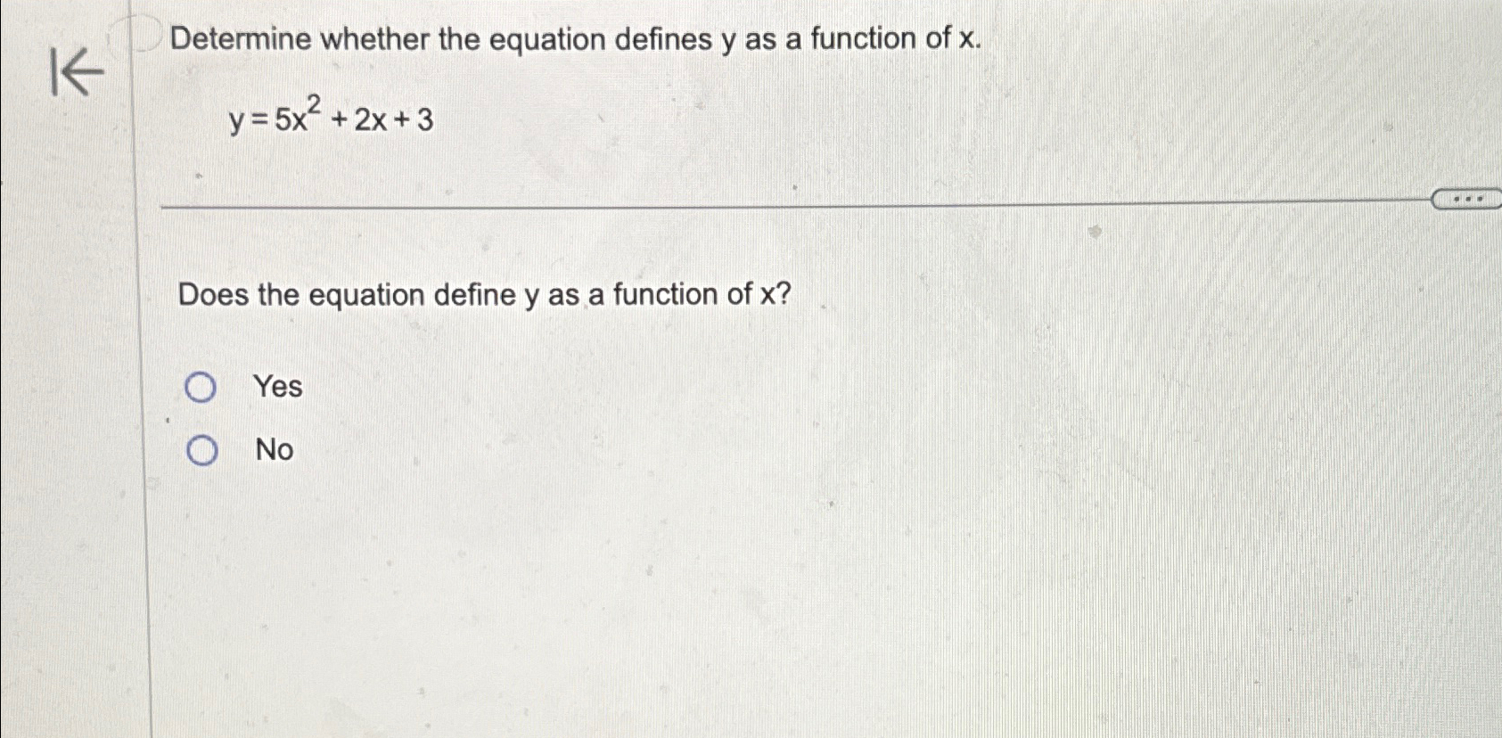 Determine whether the equation defines y ﻿as a | Chegg.com