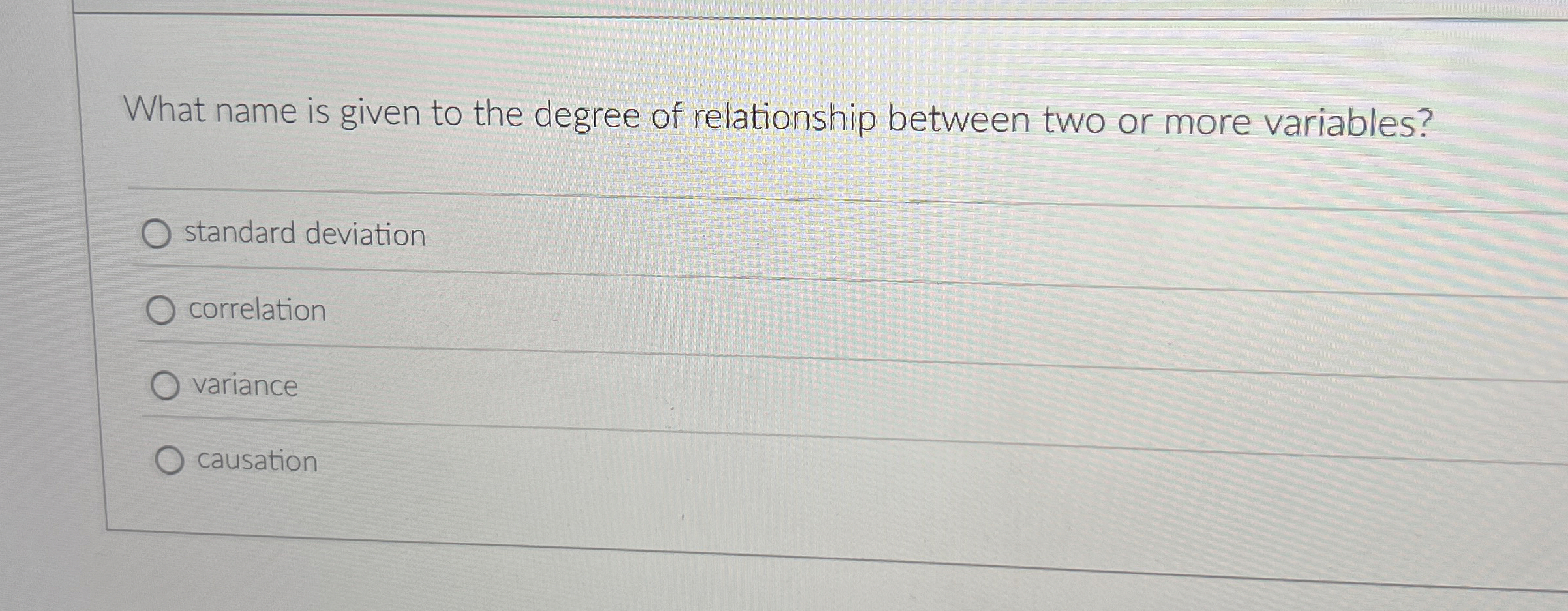 Solved What name is given to the degree of relationship
