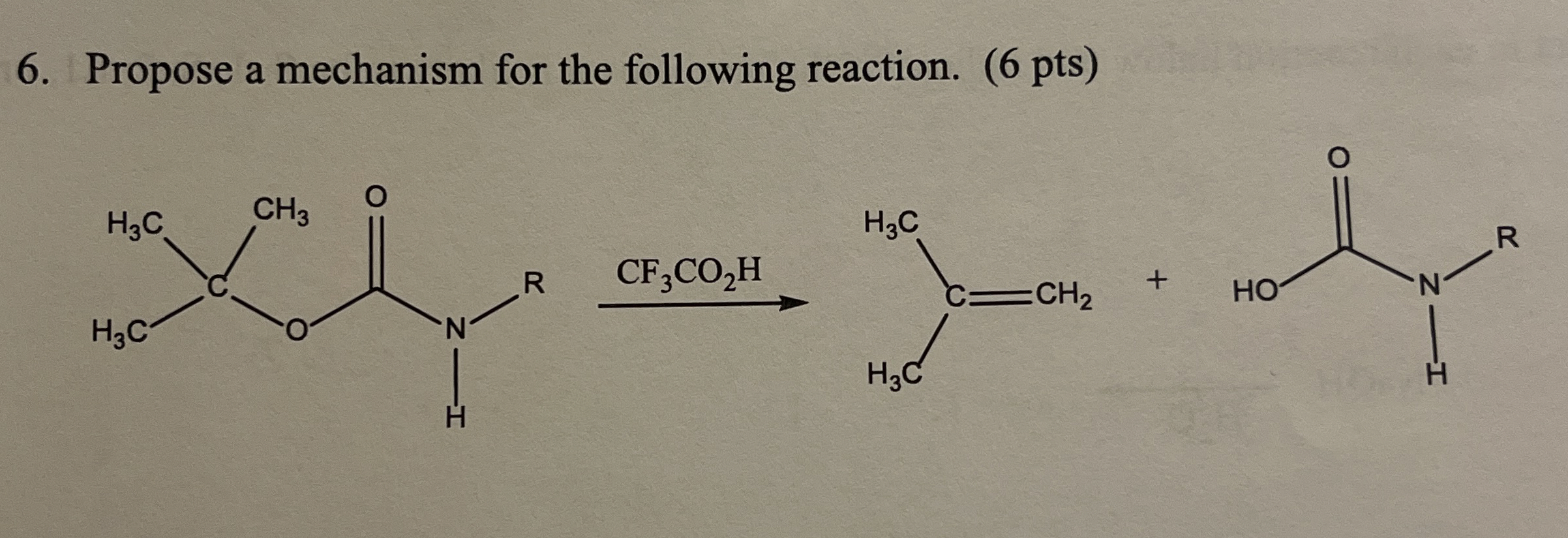 Solved Propose a mechanism for the following reaction. (6 | Chegg.com