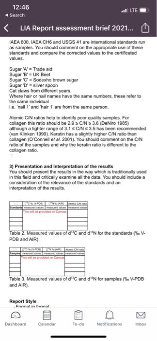 vil : 12:46 Search く LIA Report assessment brief | Chegg.com