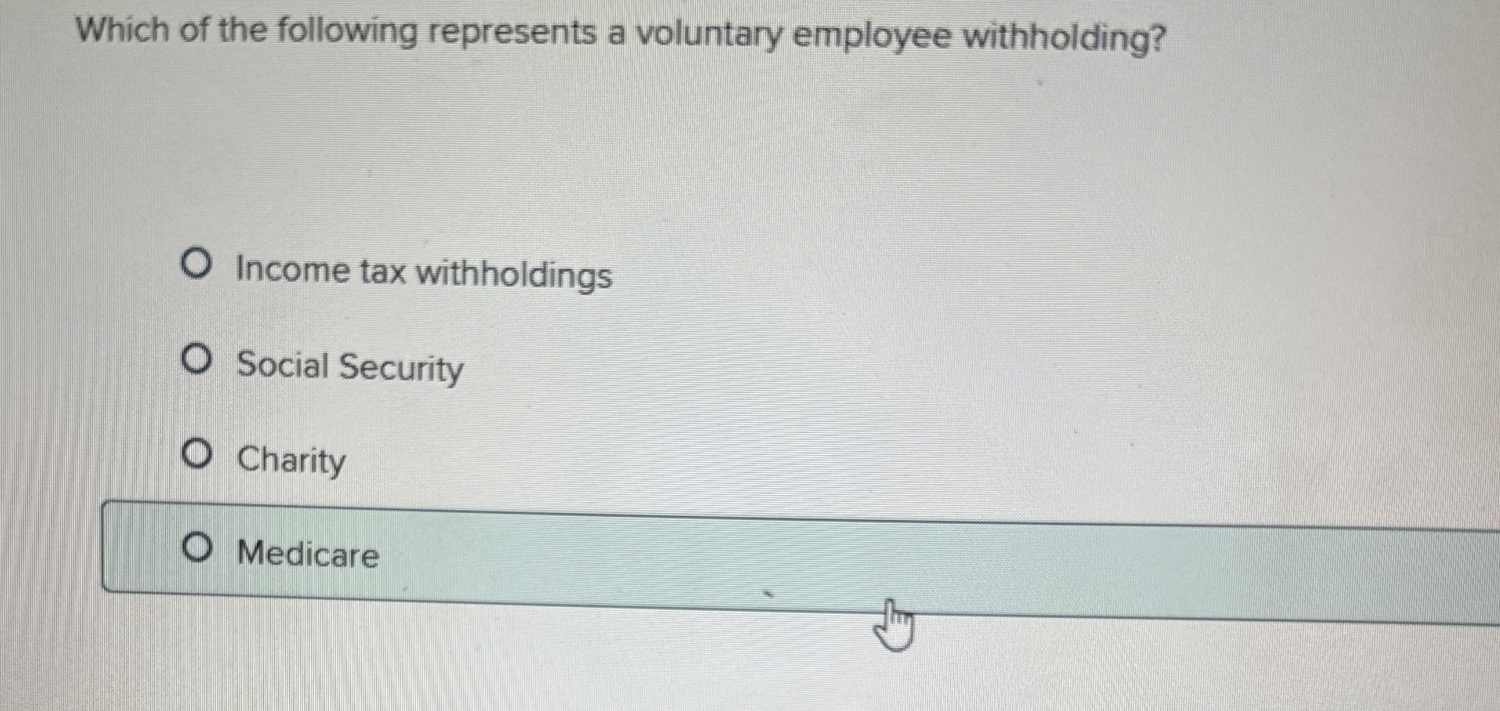 Solved Which of the following represents a voluntary
