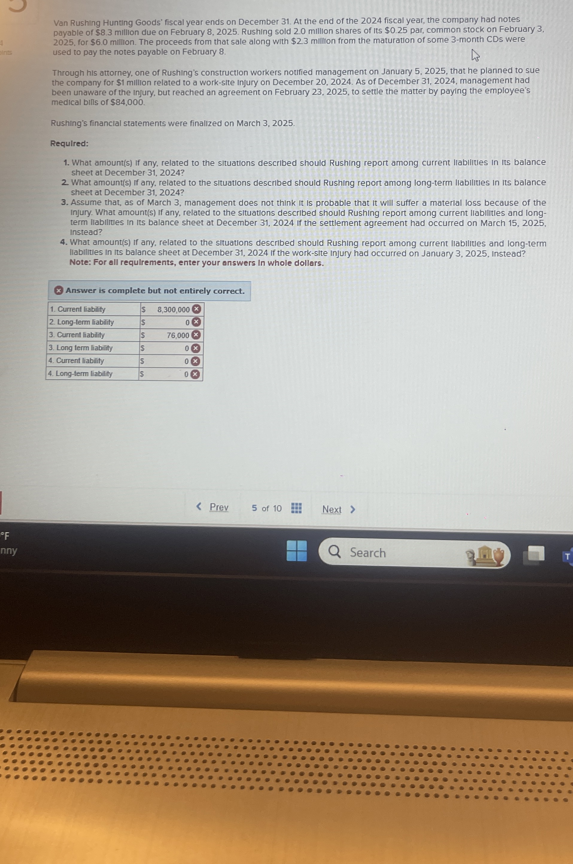 Solved Van Rushing Hunting Goods' fiscal year ends on | Chegg.com