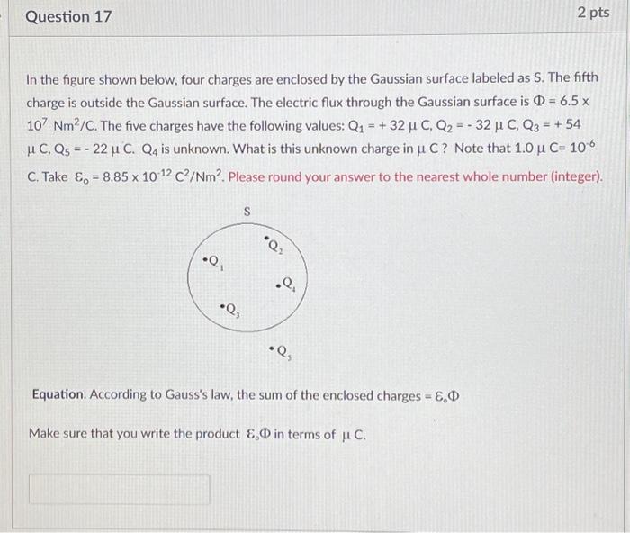 In The Figure Shown Below Four Charges Are Enclosed 7256