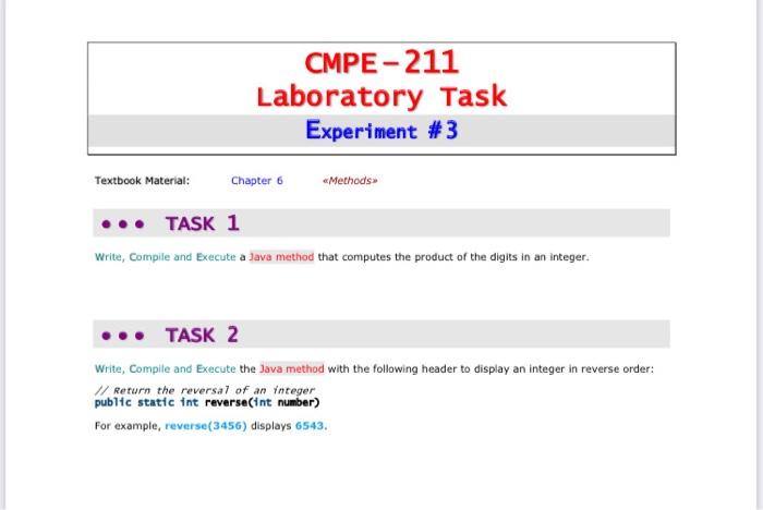 Solved CMPE-211 Laboratory Task Experiment #3 Textbook | Chegg.com