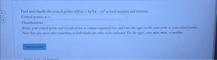 Solved Find and classify the critical points of | Chegg.com