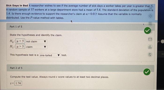 Solved A researcher wishes to see if the average number of | Chegg.com