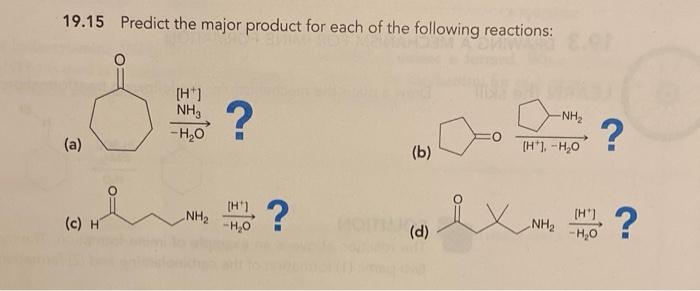 Solved 19.15 Predict The Major Product For Each Of The | Chegg.com