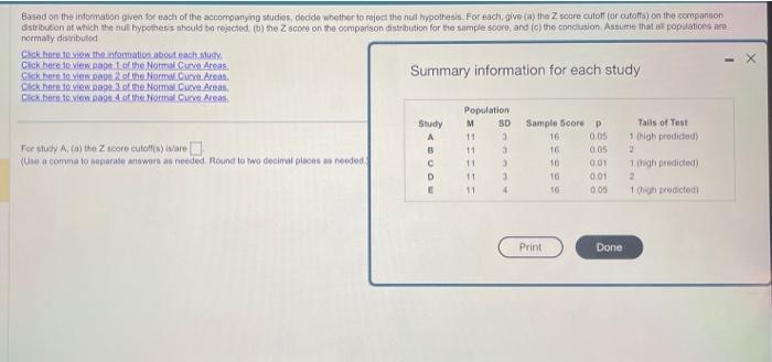 Solved Easad on the informaton gven ss each of the | Chegg.com