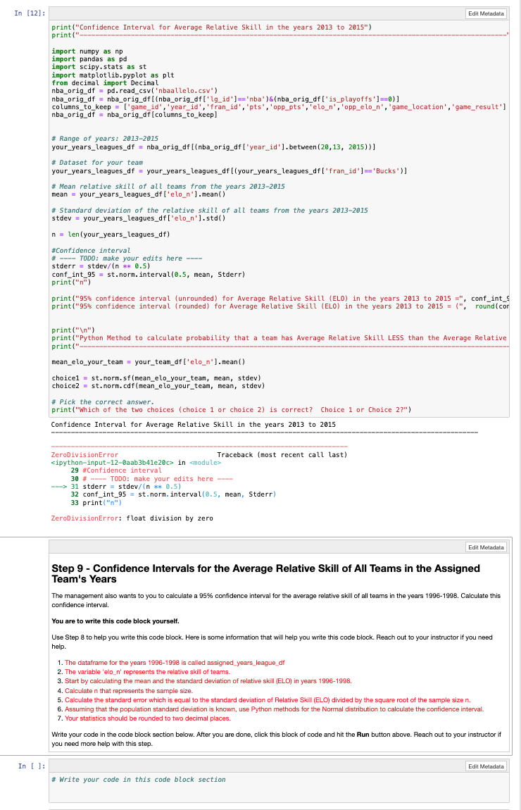 Solved i need help fixing code in step 8 ﻿and i need help | Chegg.com