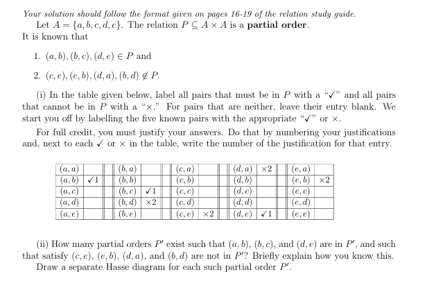 Your solution should follow the format given on | Chegg.com
