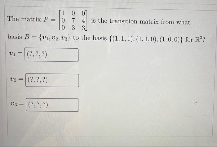 Solved = ſi 0 07 The matrix P=0 7 4 is the transition matrix | Chegg.com