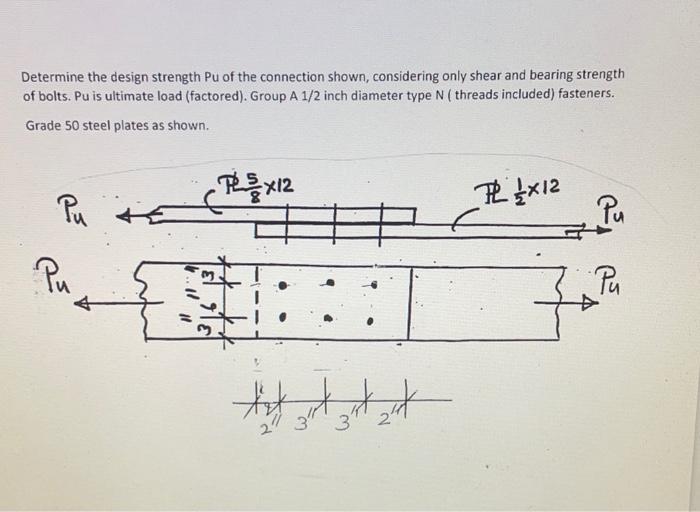 Solved Determine the design strength Pu of the connection | Chegg.com