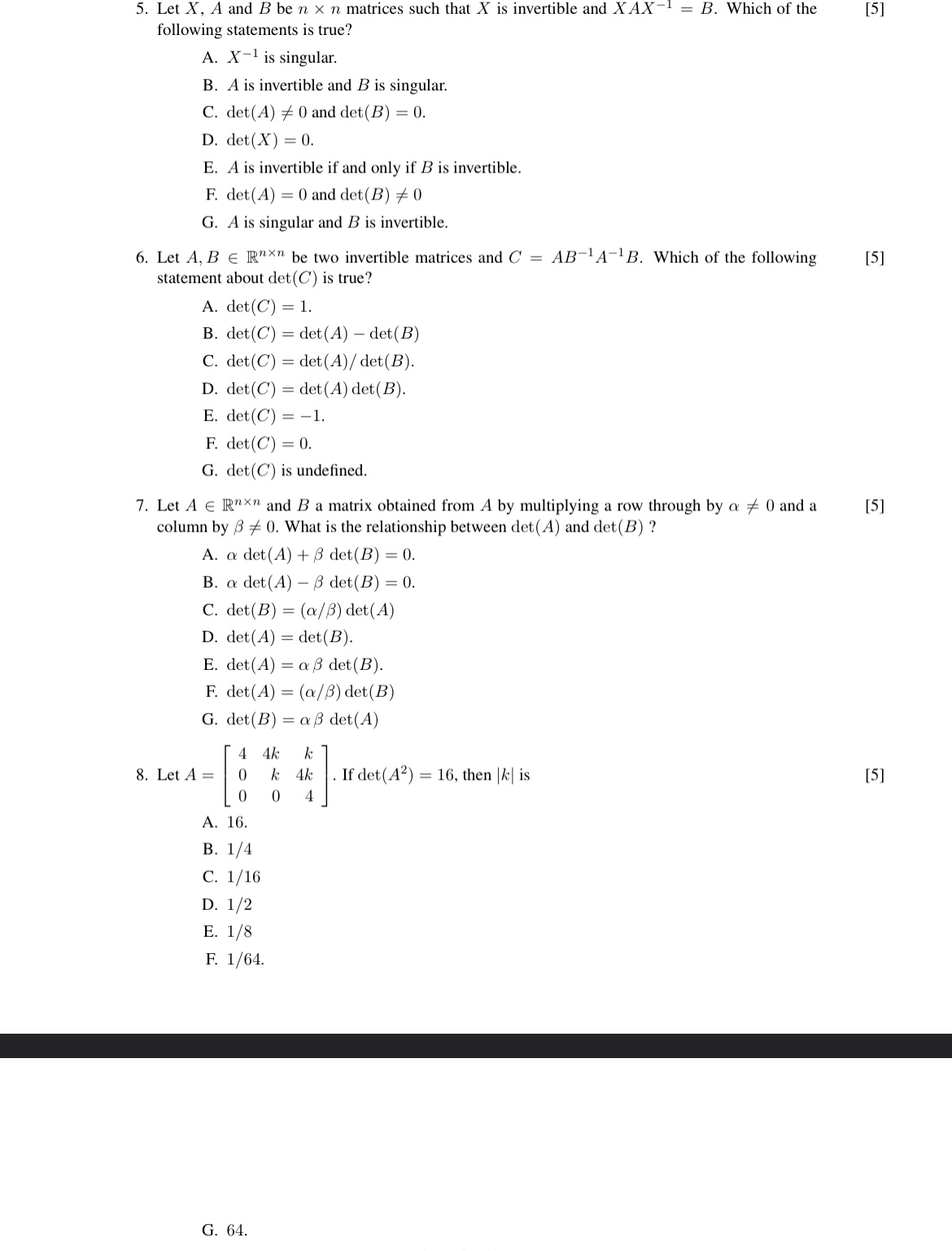 Solved Let X A And B ﻿be N×n ﻿matrices Such That X ﻿is