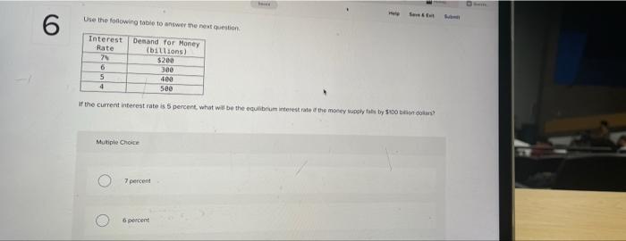 Solved Use the following table to the next gestion 6 | Chegg.com