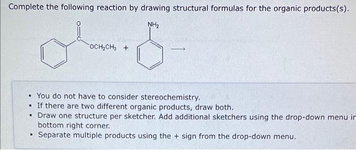 Solved Draw a structural formula for the missing product in | Chegg.com