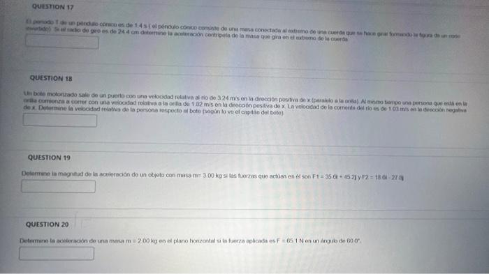 QUESTION 18 QUESTION 19 QUESTION 20