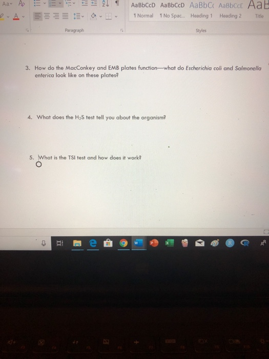 Solved Enteric test activity, chapter 19 Name: 1. Indicate | Chegg.com