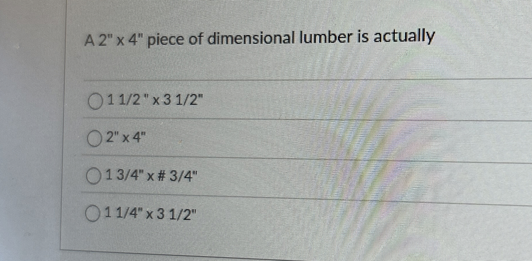 Solved A 2 " ×4 " ﻿piece of dimensional lumber is