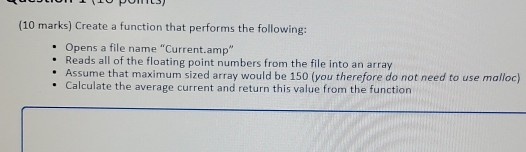 Solved (10 marks) Create a function that performs the | Chegg.com