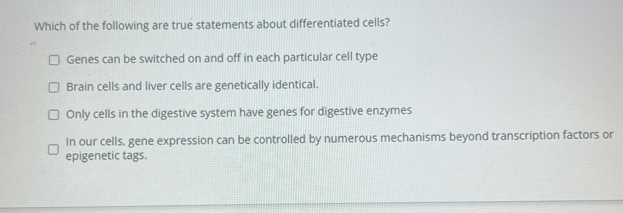 Solved Which of the following are true statements about