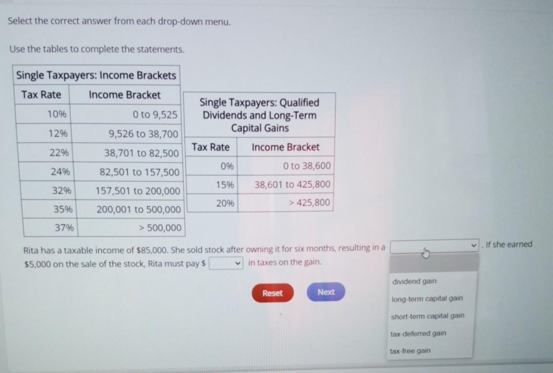 Solved Select the correct answer from each dropdown menu.