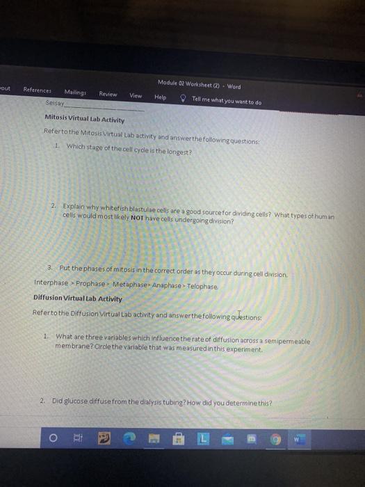 Solved Module 02 Worksheet 2 Word Out Help References Chegg Com