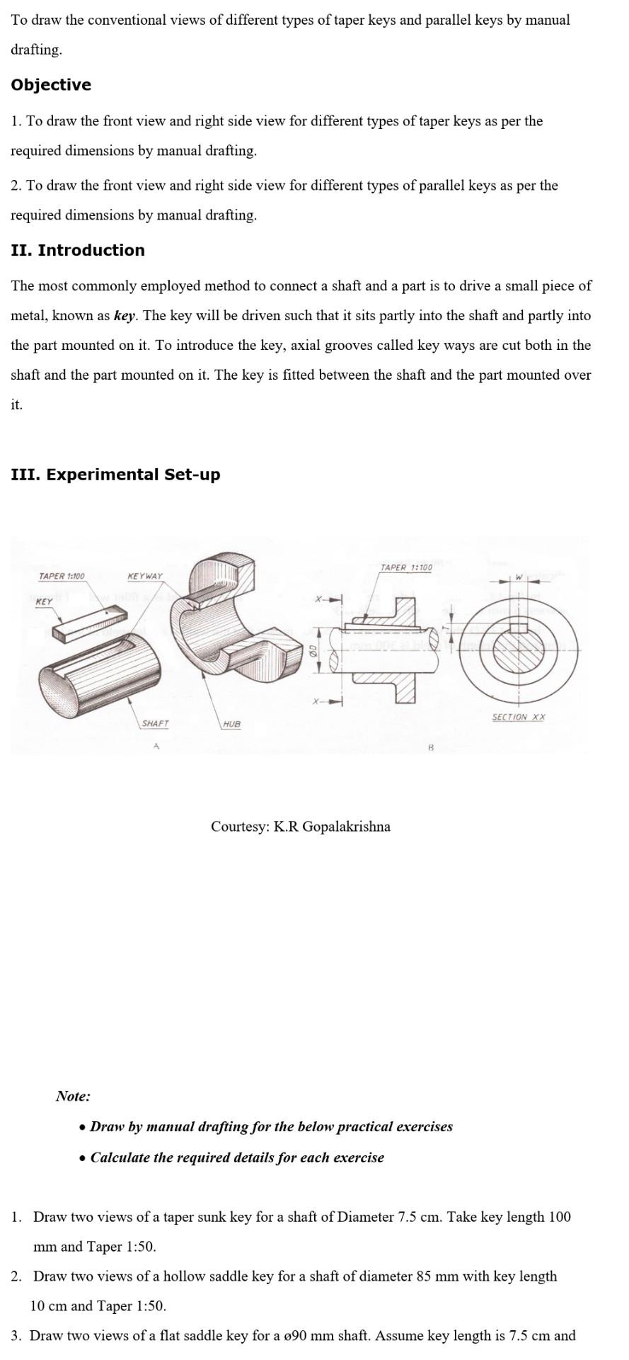 Please do draw all required views of taper and