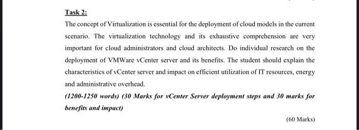 Solved Task 2: The Concept Of Virtualization Is Essential | Chegg.com