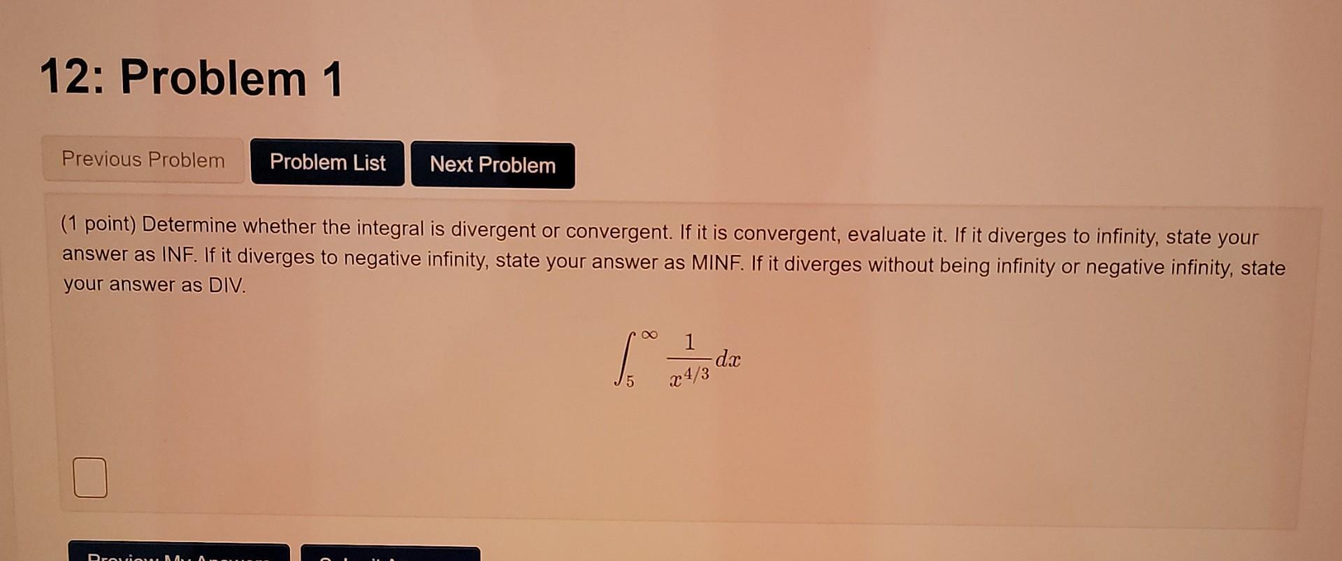 Solved 12: Problem 1 Previous Problem Problem List Next | Chegg.com