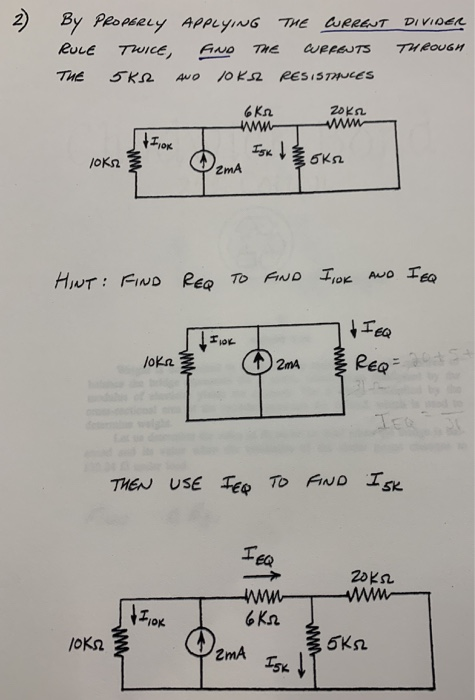 Solved By PROPERLY APPLYING THE CURRENT DIVIDER RULE TWICE, | Chegg.com