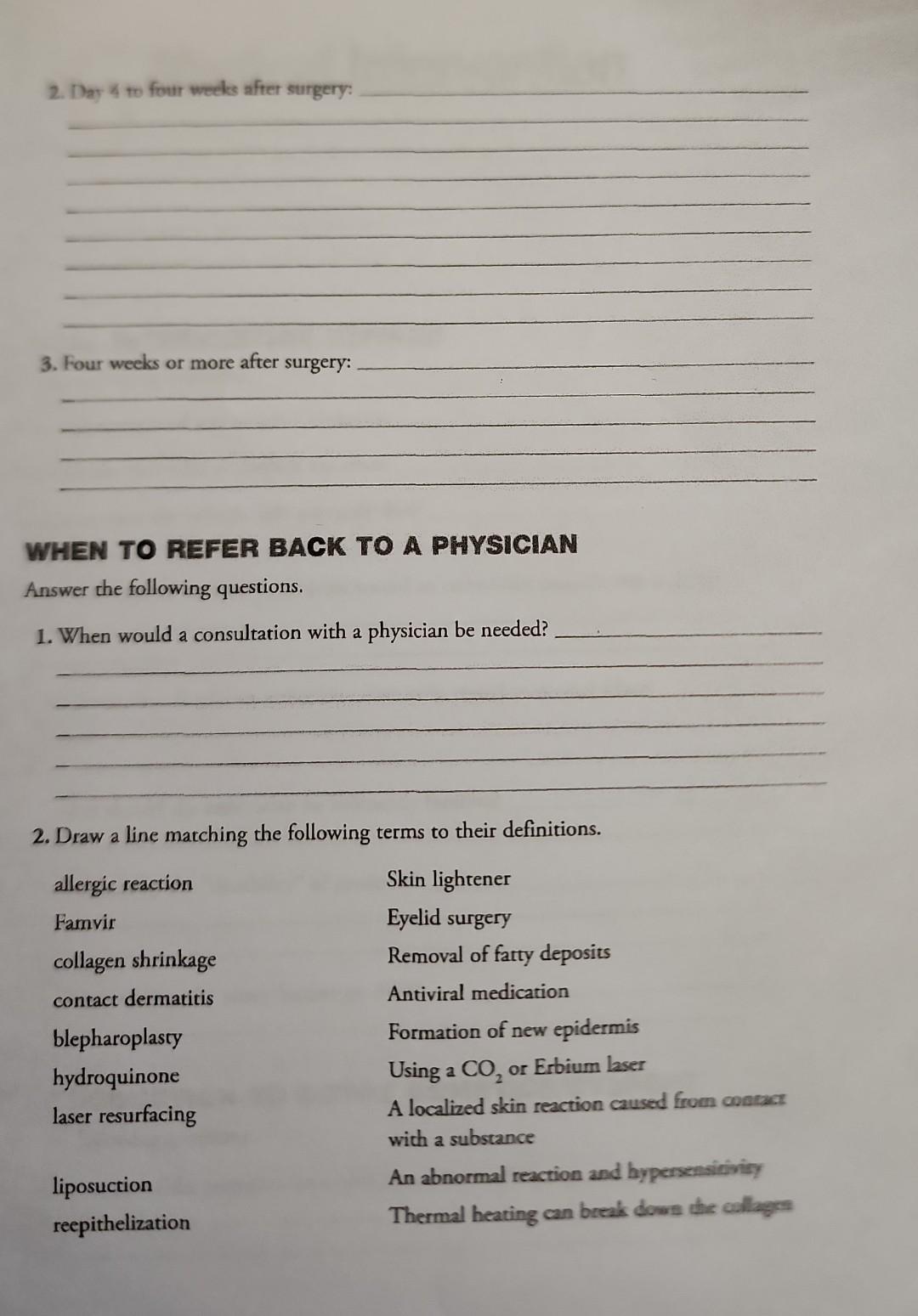 Solved 1. When would a consultation with a physician be | Chegg.com