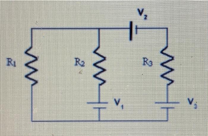 Solved In the circuit below: V1 = 9VV2 = 6 VV3 = 6 VR1 = 25 | Chegg.com