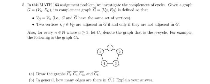 Solved 5. In this MATH 163 assignment problem, we | Chegg.com
