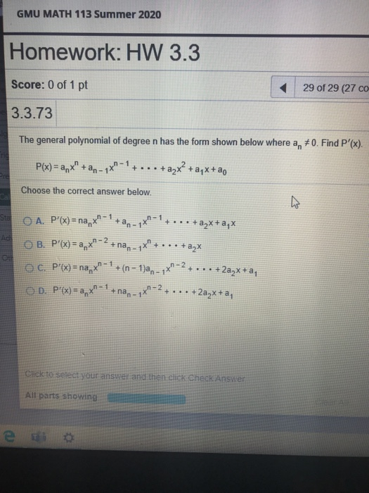 Solved gmu math 113 summer 2020 homework hw 3 3 score 0 of chegg