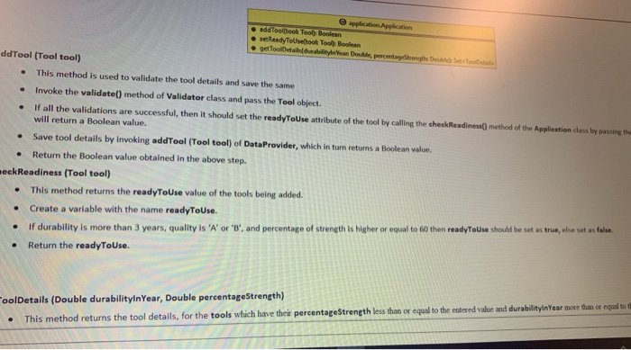 pogon addTool Toon Boolean strendy To Use Tool Boolean get Tool Depechenhet ddTool (Tool tool) • This method is used to valid