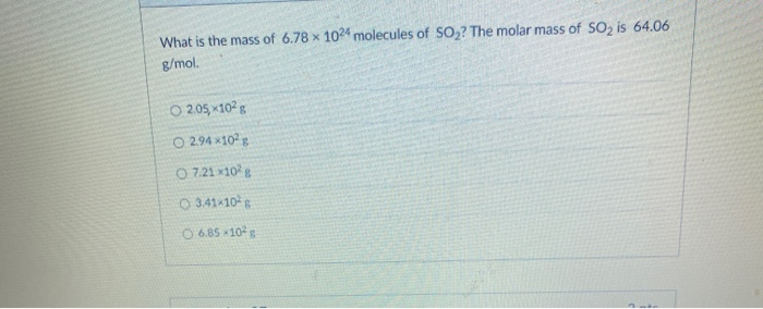 so2 molar mass