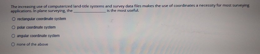 Solved The increasing use of computerized land-title systems | Chegg.com