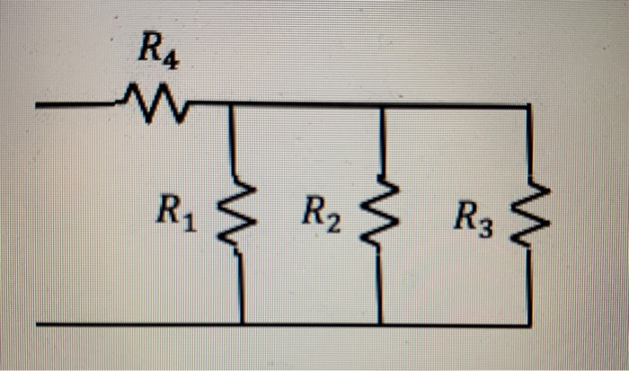 Solved A four-resistor circuit is shown in the figure. The | Chegg.com